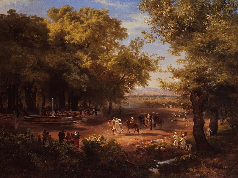 1840-José María Velasco - L'Alameda di Città del Messico